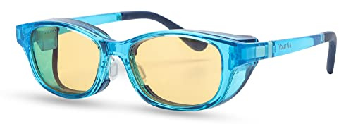 Yourga Kids Dry Eyes Relief Eyeglasses, Blue Light Blocking, Moisture Chamber Glasses, Computer Reading/Gaming/TV/Phones Glasses for Children,Anti Eyestrain (Blue)