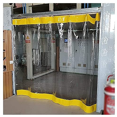 PHLEPS Abdeckplane Holz,Transparente Terrassenvorhänge Mit Rostfreien Ösen, wasserdichte Plane for Pergola, Veranda, Garage, Cabana, 100% UV- Und Wetterbeständig (Color : Clear, Size : 1.5x2.3m)