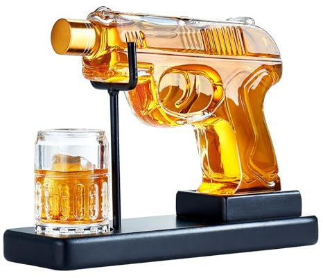 Kollea Mini Whiskey Dekanter Set mit Glas für Männer, Einzigartige Jahrestag Geburtstag Geschenke Ideen für Männer Papa von Tochter, Cool Military Geschenk, Cool Liquor Dispenser für Bar trinken Party