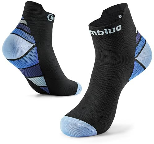 CAMBIVO 2 Paia Calze Compressione Graduata Donna Uomo, Calze a Compressione Low Cut 20-30mmHg, Calzini Corti Compression Socks con Rinforzati Tallone per Fascite Plantare, Aereo, Gravidanza, Running