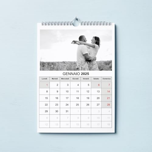Personalisierter Wandkalender 2024/2025 mit 12 Fotos: Ein eleganter A4-Planer für Zuhause und Büro, ein edles Geschenk