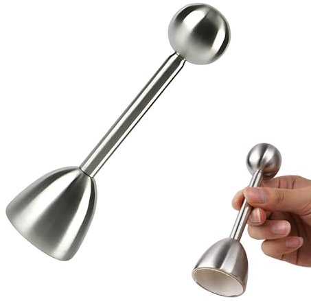Separador y Removedor de Cáscara de Huevo, Separador de Cáscara de Huevos de Acero Inoxidable, Cortador de Cáscara de Huevo Bollito de Acero Inoxidable, Abre-Huevos, Cortador de Huevos Removedor