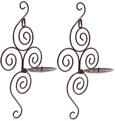 DEARMAMY 2st Wandmontierter Kerzenhalter Wandleuchte Moderne Kerzenhalter Goldene Teelichter Duftvotivkerzen Kerzenständer Für Die Wand Teelichthalter Anhänger Metall