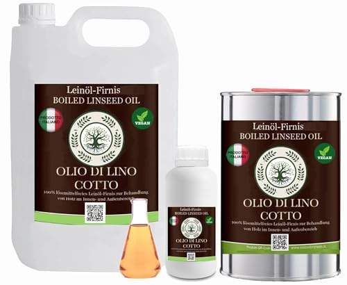 Vernice ad olio di lino NATURAL GSW, conservazione biologica del legno, incolore - naturale (1 LITRO)