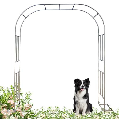 GZDXBF Gartenbogen - Wetterfest/Verrottungsbeständig/Stabil - Rosenspalier Torbogen Rosenbogen Aus Edelstahl Für Garten Dekoration(Size:180x240x40CM)