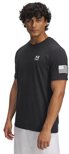 Under Armour Men's Freedom Flag Short Sleeve T Shirt, (001) Black / / White, 3X-Large