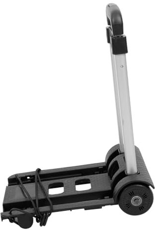 Happyyami Mehrzweck-Trolley Mit Griff Rollwagen Zum Transportieren Faltbarer Trolley Auf Rädern Für Gepäck Praktischer Trolley Zum Einkaufen Tragbarer Handwagen Rollwagen Schwarz