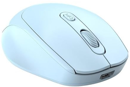 LIWEARE Mouse Bluetooth, senza fili, Bluetooth e connessione a 2.4 GHz tramite ricevitore USB, ricaricabile, silenzioso, per Windows, MacOS, ChromeOS, compatibile con PC, Mac, laptop, tablet (blu)