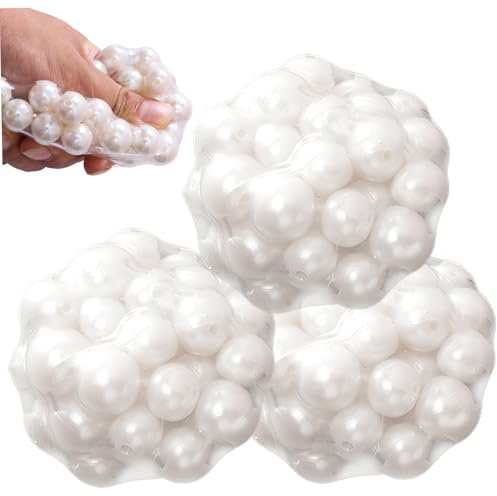 Squish Toys, 3PCs lustige Perlenstressbällchen, weiche Flexible Squeeze -Spielsachen, tragbar zu reinigende Stressspielzeug für Erwachsene und Kinder.