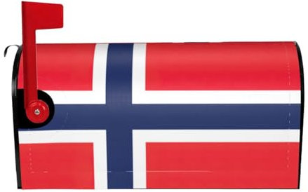 Norwegische Flagge, schöne magnetische Briefkastenabdeckung, Briefkastenabdeckung, Schutz, Polyester, Briefkastenabdeckungen