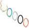 Tucnoeu 5pcs Nasenpiercing Ring Edelstahl Nasenring Nostril Piercing Schmuck für Damen und Herren Silber, Gold, Schwarz, Regenbogen, Roségold