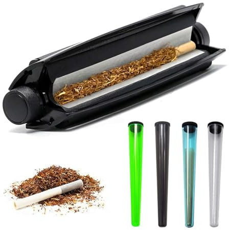 Joint Roller Drehmaschine Konisch, 4 Stück Jointhülle, Drehmaschine Zigarettenroller, Manuelle Zigarettendrehmaschine, 110 Mm Cigarette Rolling Machine, Drehhilfe Joint, Tabakroller, Mit Jointhüll