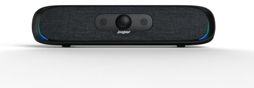 SOULION PC Speakers USB C, USB Powered Type-C Bluetooth Soundbar with 3 LED Lighting Effect, Compact Computer Bar Speakers for Desktop Monitors, Laptop