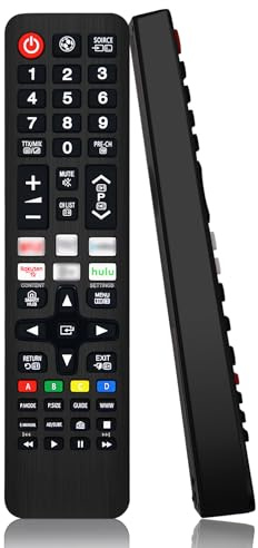 Telecommande Samsung de Remplacement, Télécommande Universelle Samsung Compatible avec Tous Les Modèles Smart TV LED LCD UHD HDTV 3D 4K 8K, 6 Boutons de Raccourci, Aucune Configuration Nécessaire