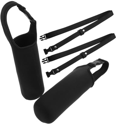 GANAZONO 2 pièces Housse de Bouteille Eau Néoprène Portable avec Bandoulière pour Bouteille pour Activités de Plein Air