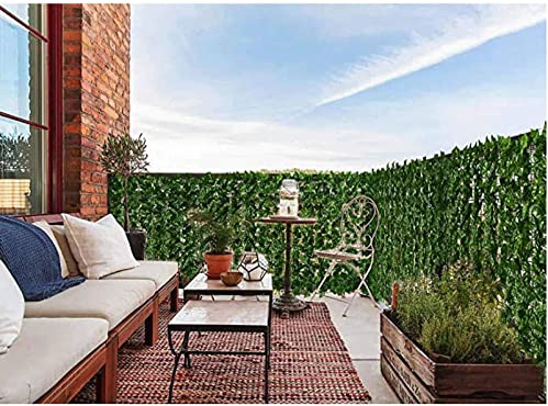Pannelli decorativi con edera artificiale per la privacy, con foglie verdi, per esterni, giardino, cortile, portico, terrazza, personalizzabili