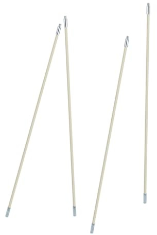 4pcs Plastic Chimney Cleaning Rods for Flue Bends and Chimney | White Lightweight Set, High-speed Drill Rotation, Sturdy Design, Easy to Operate, Chimney Sweep Brushes