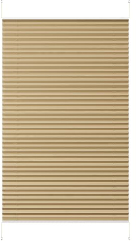 Sekey Plissee ohne Bohren, Fenster Plissee Klemmfix Jalousie 80 cm breit, Verspannt Lichtdurchlässig Sonnenschutz Fensterollo, 80 x 200 cm, Creme