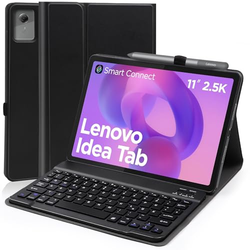 AGARELE Tastatur Hülle für Lenovo Idea Tab 11 Zoll Tablet 2025 (TB-336ZU/TB-336FU), Abnehmbar Schutzhülle mit Pencil Halter, Deutsches QWERTZ Tastatur Kompatibel mit Lenovo Idea Tab 11 2025 (schwarz)