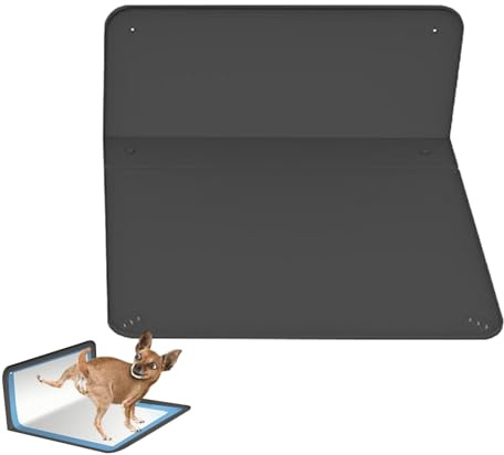 Faltbare Hundetoilette - Silikon L-Form Pinkelmatte Halter, Auslaufsichere Welpen Training Matte | Wandschutz für Rüden, Tragbares Klo mit Reise Auto, Leicht zu Reinigen Box