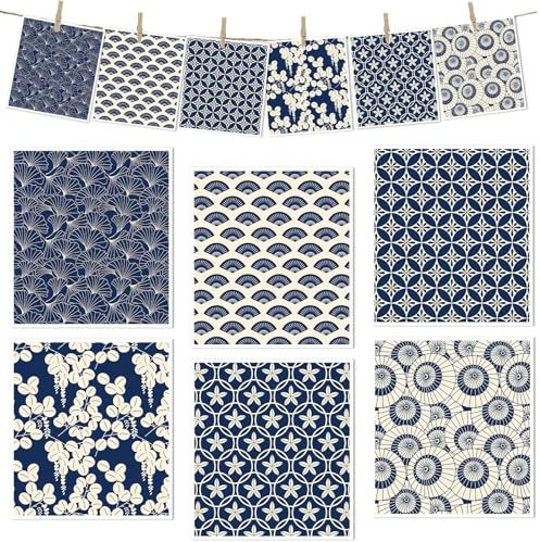 JoyAura Swedish Dishcloth for Kitchen - 6 Pcs Vintage Wood Pulp Cotton Dish Cloths Towels, Reusable Absorbent Fast Drying Kitchen Cleaning Cloth, 18 x 20 cm