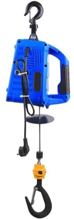 Verricello Elettrico Paranco elettrico portatile con piccola gru per carichi pesanti con micro argano telecomandato per il sollevamento del garage domestico Argani elettrici(Blue 100kg Load,220V)