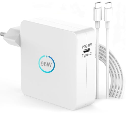 96W USB C Super Rápido Cargador, Compatible con Mac-Book Pro/Mac-Book Air Cargador, Para Mac-Book Pro Mac-Book Air 16,15,14,13 pulgadas Mac Laptop, iPad Pro, 11 pulgadas y todos los dispositivos USB C