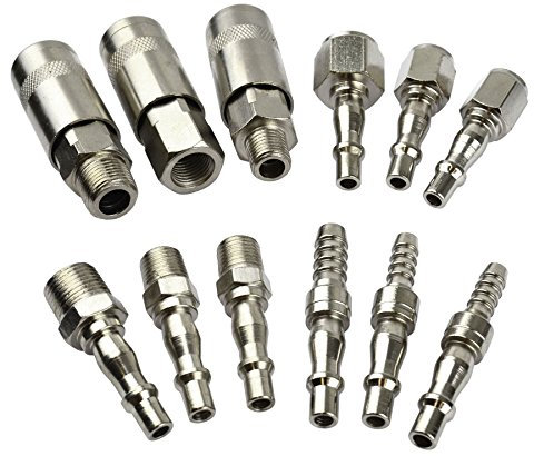 Air Line Hose Compressor Fitting Connector Quick Release Set 1/4 3/8 BSP AT360