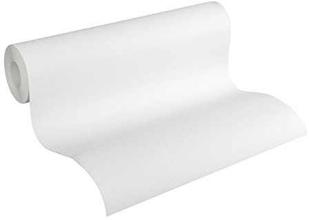 A.S. Création Meisterplaster, carta da parati in tessuto non tessuto, alternativa alla carta da parati ruvida, 15 x 0,53 m, colore bianco, Breite 0,53 m, rotolo da 15,00 m