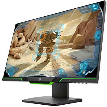 HP 25x - Monitor Gaming de 24.5'' Full HD (1920 x 1080, TN, 16:9 HDMI 2.0, DisplayPort 1.2, 1 ms, 144 Hz, AMD FreeSync, Low Blue Light, Ajustable en Altura) Negro