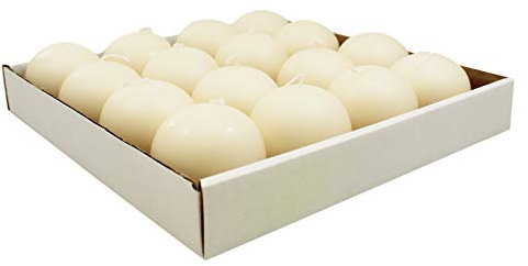 Ebersbacher Kerzenfabrik GmbH 16er Tray Kugelkerzen Champagner, Ø 60 mm