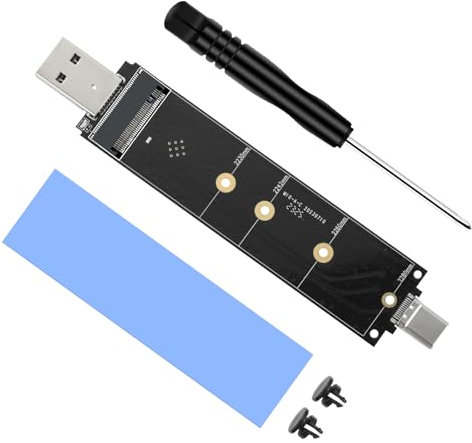 ELUTENG M.2 NVMe SATA, USB 3.1 Gen 2 10Gbps Adattatore, M2 NVMe USB Lettore SSD Esterno 4TB per M-Key, M+B Key, B-Key 2230/2242/2260/2280 con UASP TRIM