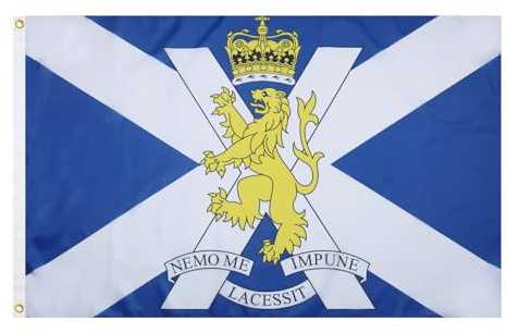 AZ FLAG Bandiera Royal Regiment of Scotland del British Army 150x90 cm | Uso interno ed esterno bandiera decorativa doppie cuciture e bordi rinforzati con occhielli metallici poliestere 100D