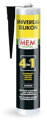 MEM 30618286 - Silicone universale 4 in 1, 300 ml, colore: Nero