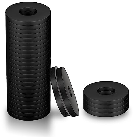 Drenky 20 Stück Dichtung 1/2 Zoll Unterlegscheiben Gummi, Dichtungsringe Flachdichtung Wasserdichtes Gummidichtung O-Ringe Dichtungen für Duschkopf, Wasserhahn und Duschschlauch, Schwarz