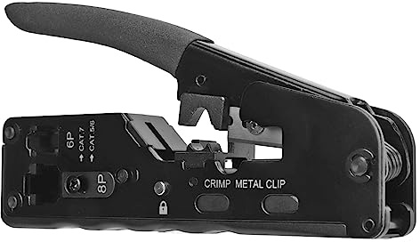 Crimpadora Ethernet RJ11 RJ12 Cat5 Cat6 Cat7, Herramienta de Crimpado de