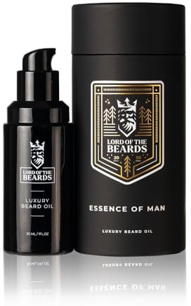 LORD OF THE BEARDS Premium Beard Oil - Essence Of Man, Smoky Vanilla and English Oud Scented Beard Oil for Men with Organic Jojoba, Coconut and Argan Oils – Vegan Friendly Beard Growth Oil - 30 ml