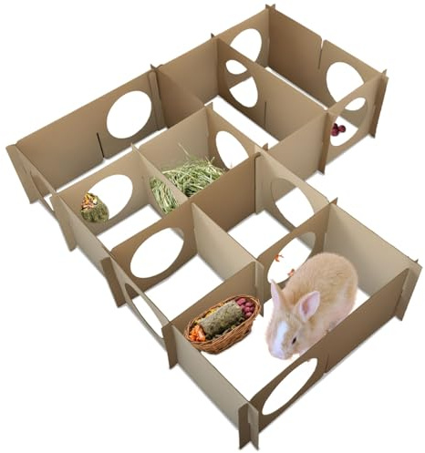 JR FARM PlasticFree Gras-Labyrinth für Kaninchen: 14 Platten, 26 x 58 cm, 18 cm Öffnung, 0.624 kg