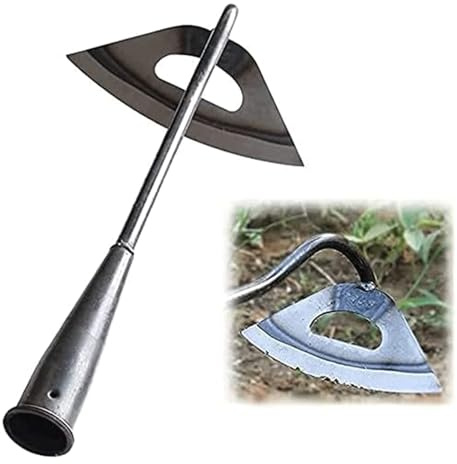 Peticehi Quick Weeder Long Handle, Hoe Garden Tool Heavy Duty, All-Steel Hardened Garden Hoes, Hollow Hoe Gardening Tool for Backyard Weeding, Loosening, Farm Planting (L-1PC)