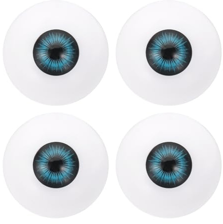 PATIKIL 30mm Safety Eyes,2 Pair Realistic Acrylic Eyes Plastic Half Eyeballs for Masks Halloween Props Art Craft, Dark Blue