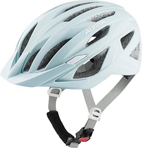 ALPINA PARANA, pastel-green matt, 51-56 cm, säker cykelhjälm för damer och herrar, individuellt anpassningsbar