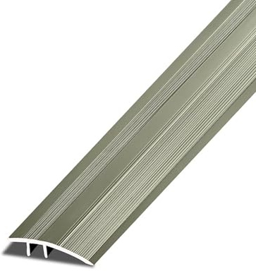Raouoae 120cm*2 Übergangsprofil Für Parkett- Und Laminatböden Abdeckleiste Breite: 4.5cm/5.5cm Übergangsschiene Abschlussprofil Bodenleiste Höhenausgleich: 0.8-1.8cm/1-2.5cm(Champagnerfarbe,Breite: 5.