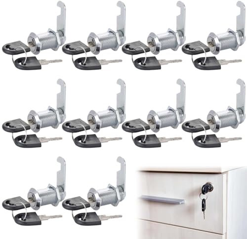 10 lucchetti per cassetta delle lettere, con chiave da 30 mm, serrature con chiave, serratura per mobili, cassetta delle lettere, serratura per cassette delle lettere, armadi, mobili