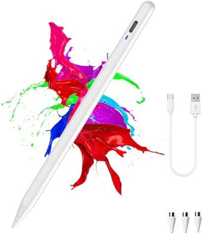 Luntak Stylus Pen for Touchscreen for iOS/Android, iPhone Stylus Pen Fine Tip, High-Precision Tablet Pencil for Android/Samsung/Mi/Huawei/Vivo/Lenovo and Other Android Smartphone and Tablet-White