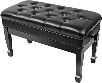 Klavierbank Hocker mit hydraulischer Hebebühne für Duett-Künstler, bequemer 76 x 39 cm Sitzplatz für Kinder und Erwachsene