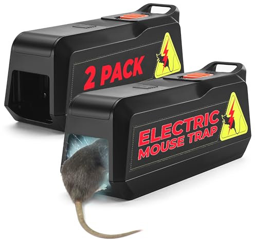 Teal Elite Electric Mouse Trap - Electronic Rodent Zapper for Indoors & Home - Humane & Effective Mouse Traps - Reusable, No Touch Mouse Killer - Safe & Easy to Use (Pack 2)