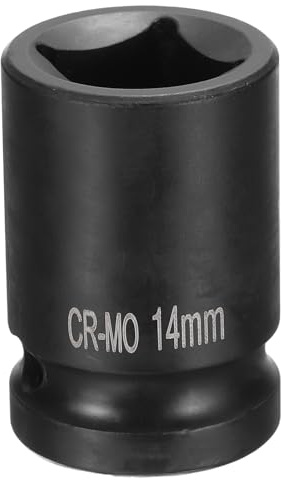 QUARKZMAN Douille à Choc Carrée Métrique 1/2 Drive 14mm CR-MO 4 pcs | Douille Carrée, Douilles de Roue Standard Noircissantes Outil de Douille Pneumatique pour Réparation Automobile
