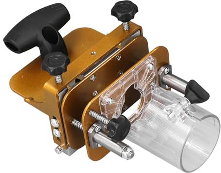 Maschera per Mortasare 2 in 1 Localizzatore di Scanalature per la Lavorazione del Legno in Acciaio Inossidabile con profondità, Larghezza e Altezza Regolabili con Maniglia per