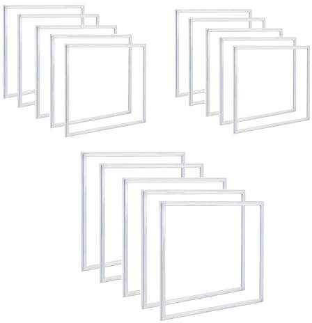 Pack of 15 50W Edge Lit LED Panel 600 x 600 Recessed Ceiling Light 6500K Cool White, Suspended Ceiling Light Border Frame 5000 Lumen Decor for Office, Shop, Companey, etc