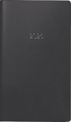 BRUNNEN Taschenkalender Mod. 753 2026 | A6, Kunststoff, schwarz